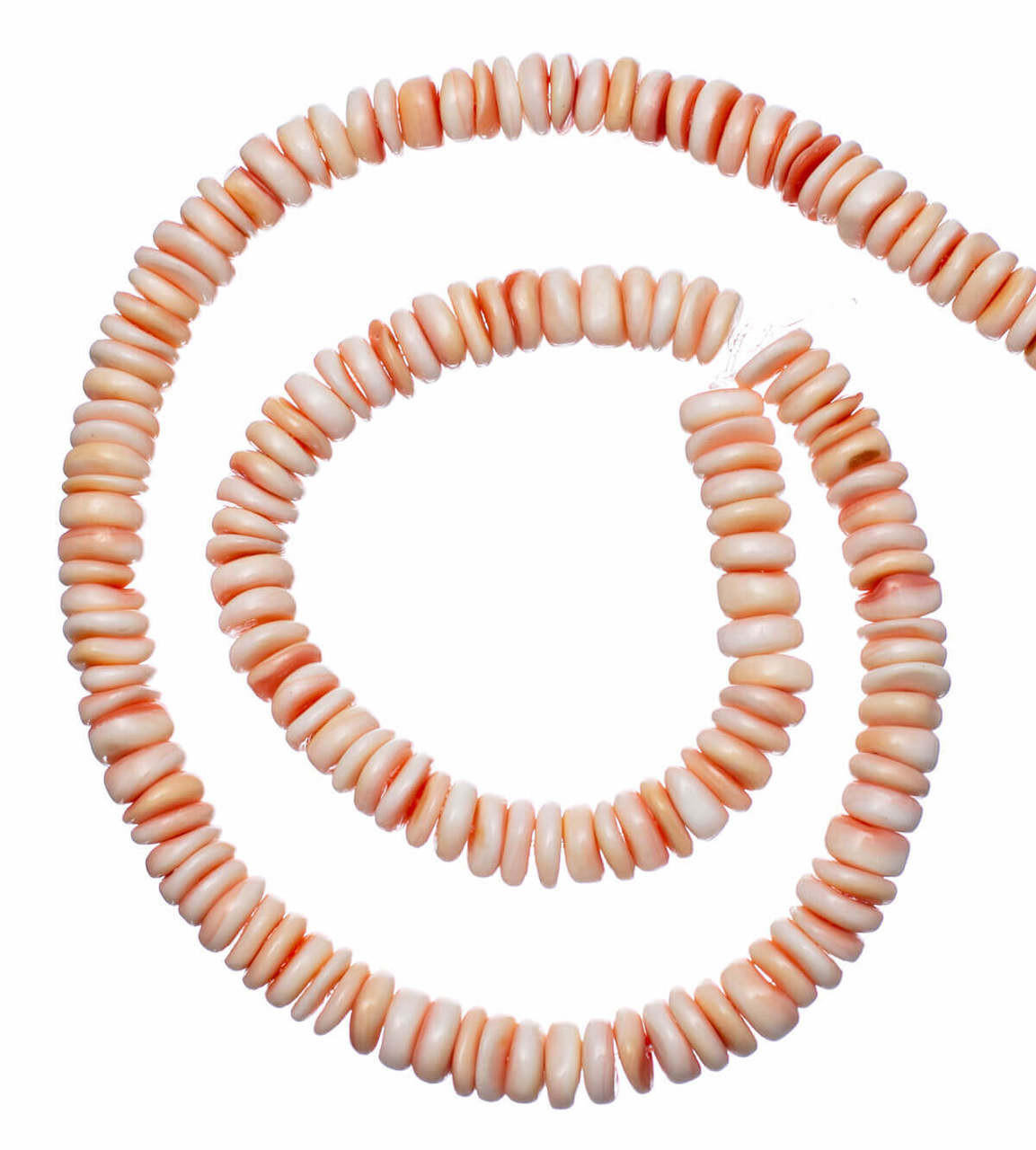 Beads Red Lip Luanos Shell( Philippines) 7-8mm Rondells  RLS 