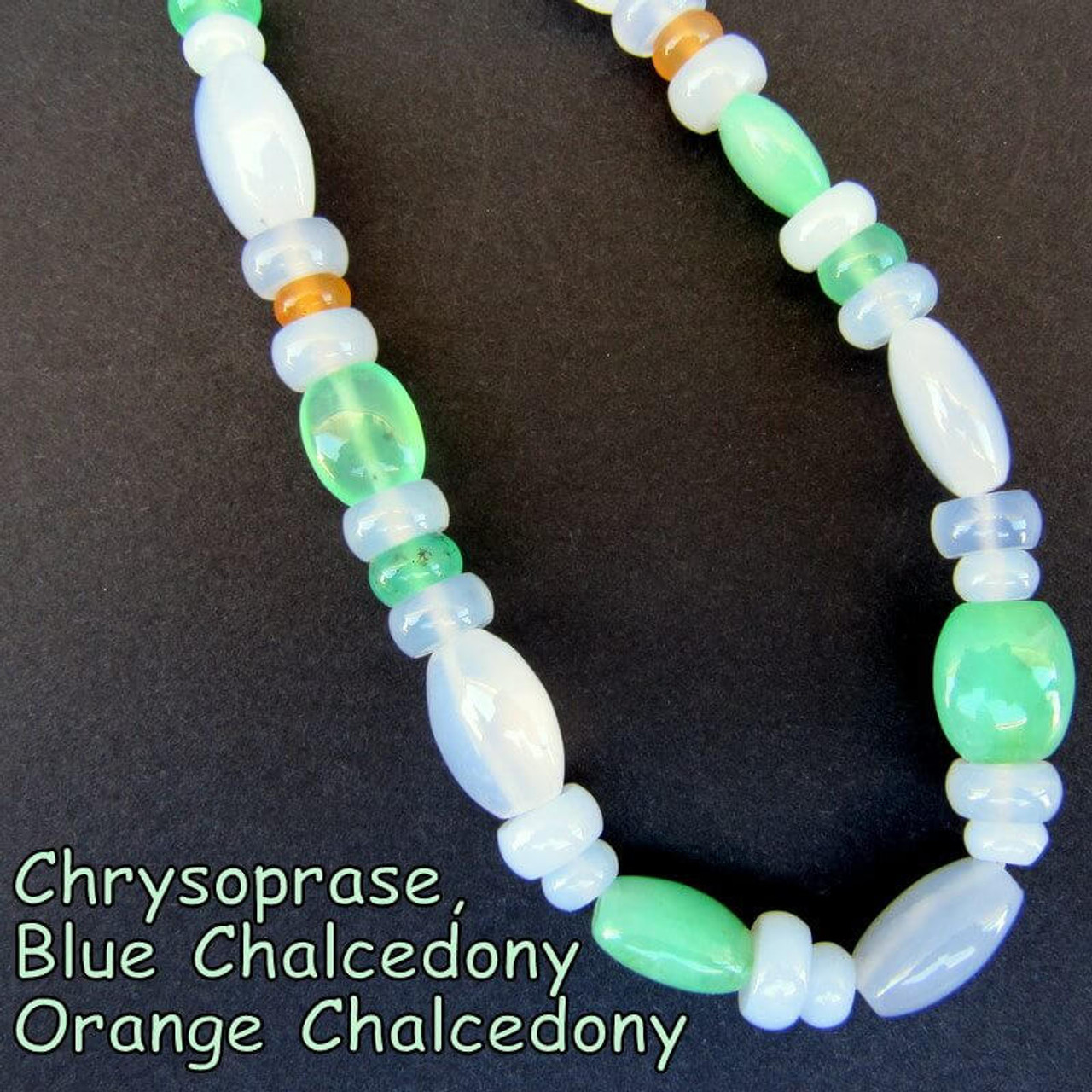  Blue Chalcedony & Chrysoprase & Orange Chalcedony  BC26 