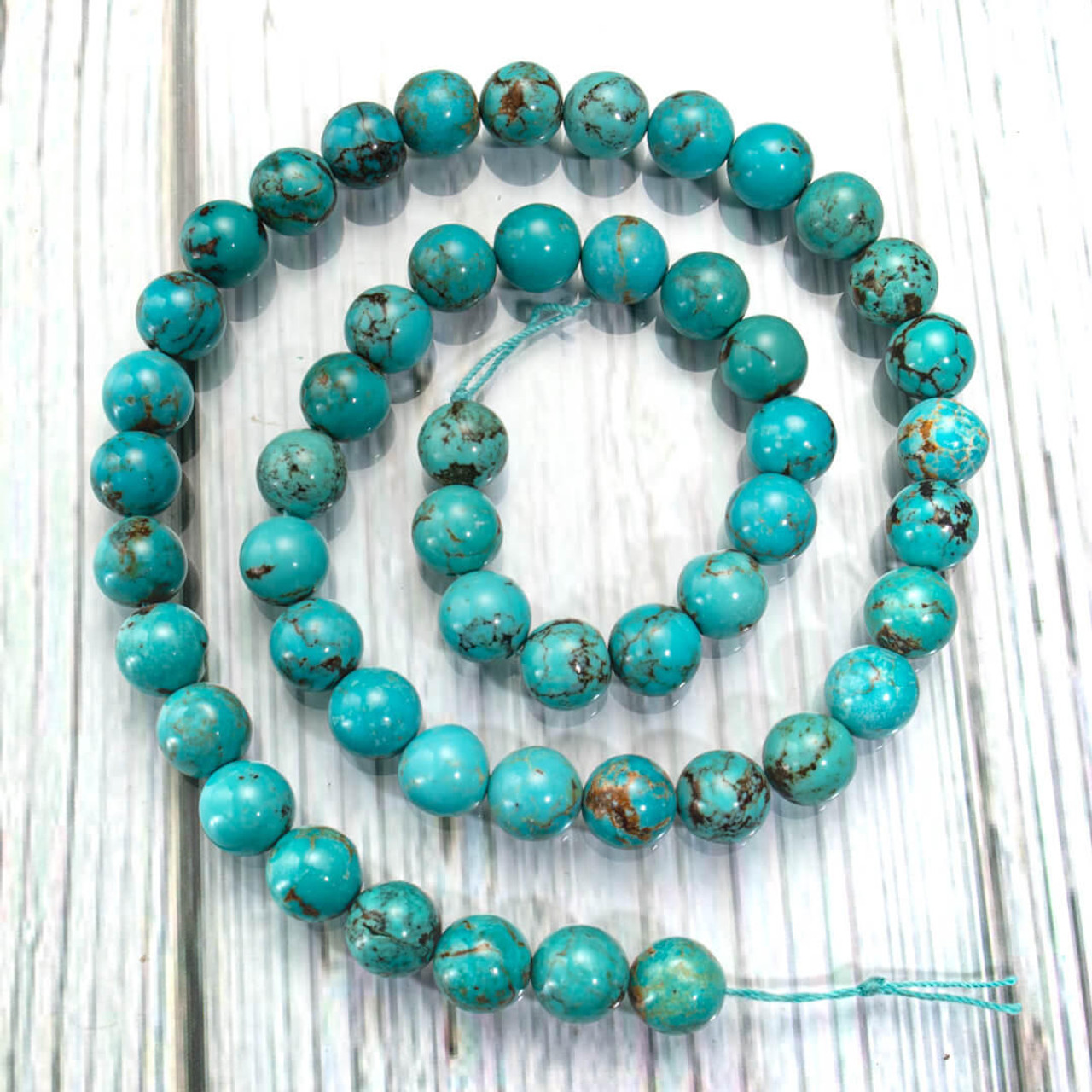 Turquoise Beads Campitos Turquoise(Mexico) 8mm Round CTR8a2 