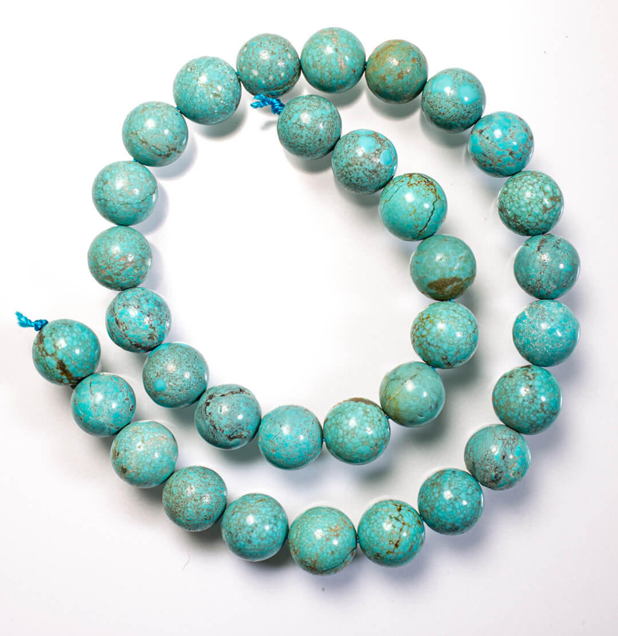 Turquoise Beads Number Eight Mine(Nevada) 12mm Rds   NE12f 