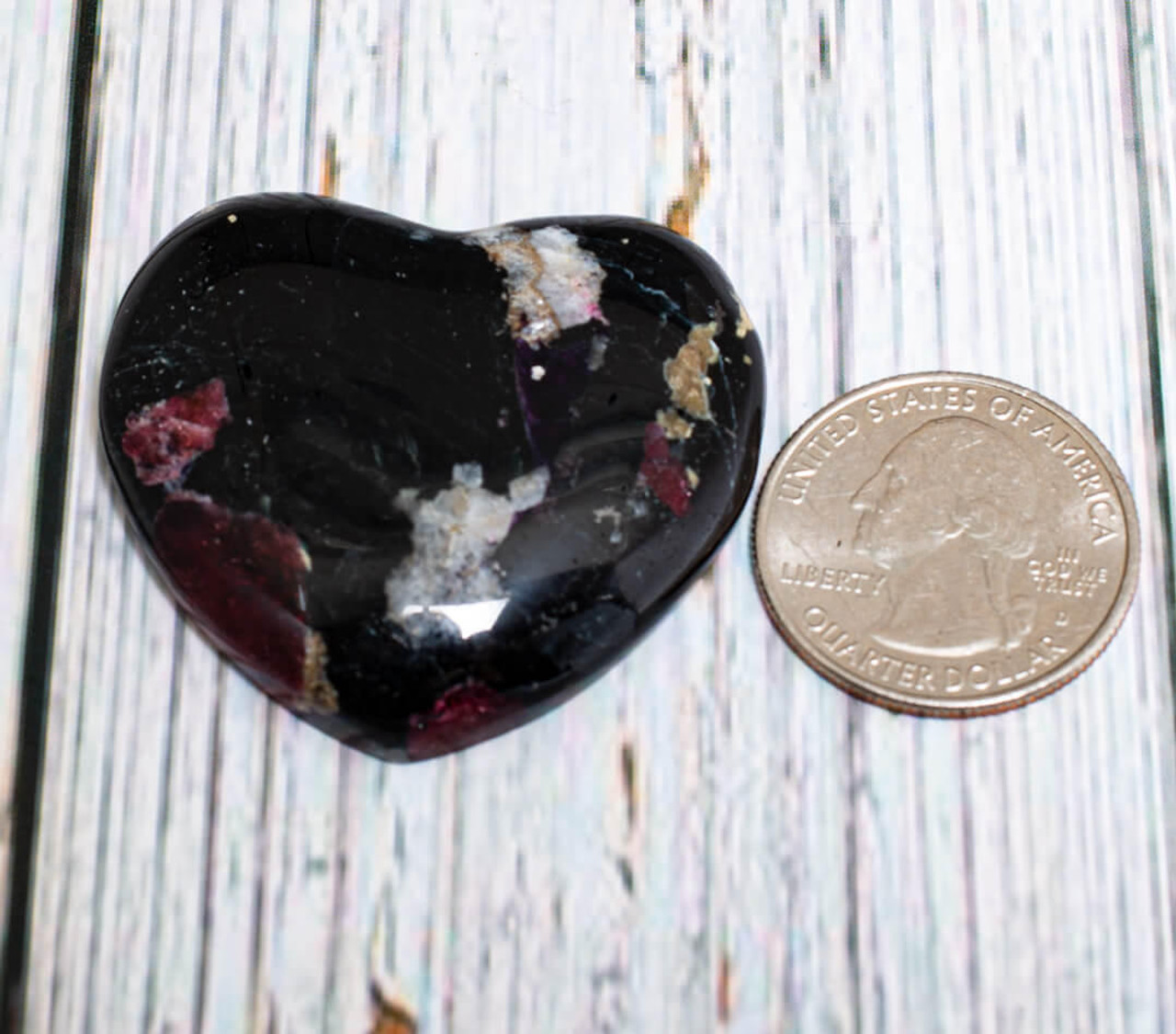 Cabochons Eudialyte Heart (Canada) 38x42x9mm  EH3 