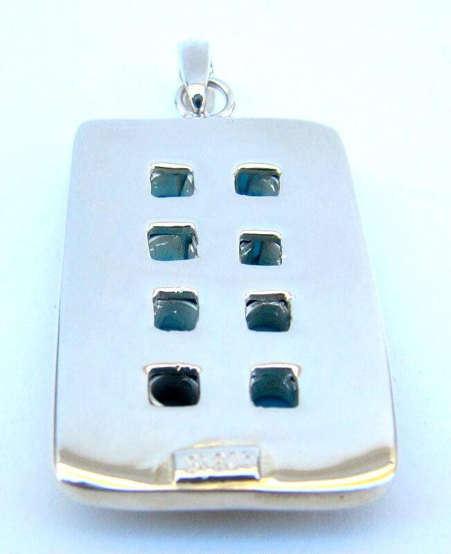Sleeping Beauty Turquoise Sleeping Beauty & Sterling Silver Pendant   SBP1a 