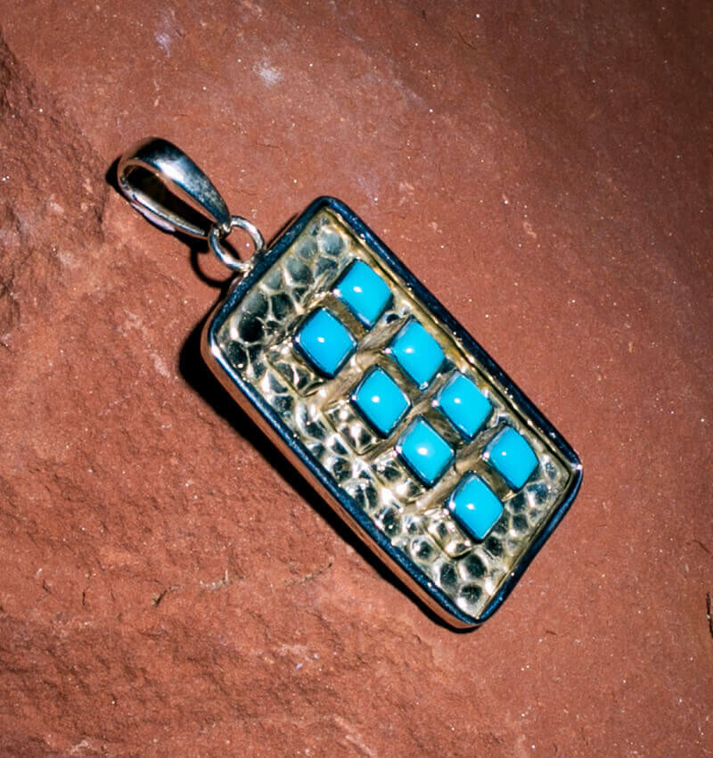 Sleeping Beauty Turquoise Sleeping Beauty & Sterling Silver Pendant   SBP1a 