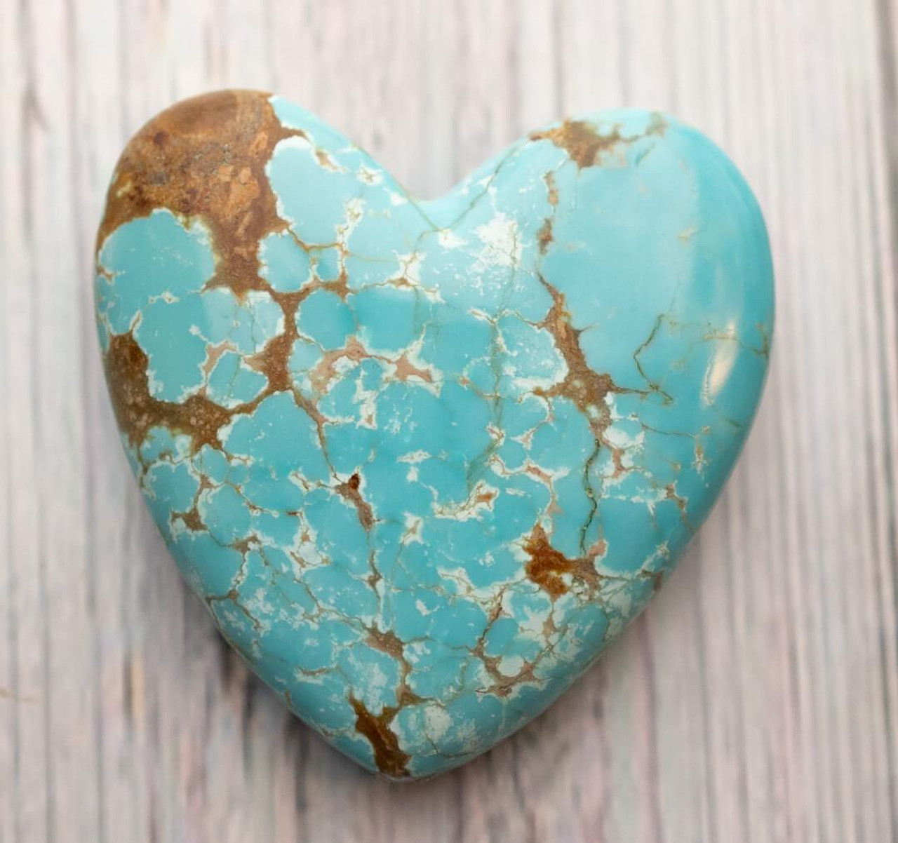 Hearts Number Eight Turquoise Heart - 48x45x8mm  N8H5EL3 