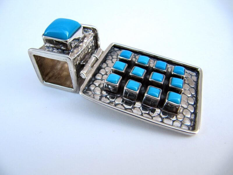  Sleeping Beauty SS Pendant  w/ Hinged Bale SBP4a 