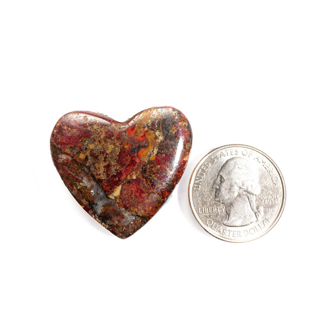 Hearts Cuprite & Native Copper Heart-Ray Mine-Arizona-35x35x6mm-CNH5 