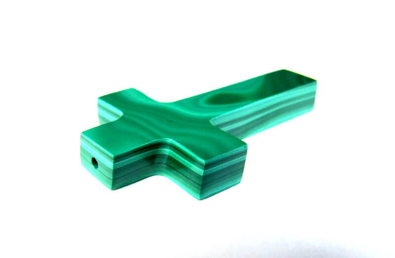  Malachite Cross- Top Drilled MCS1 