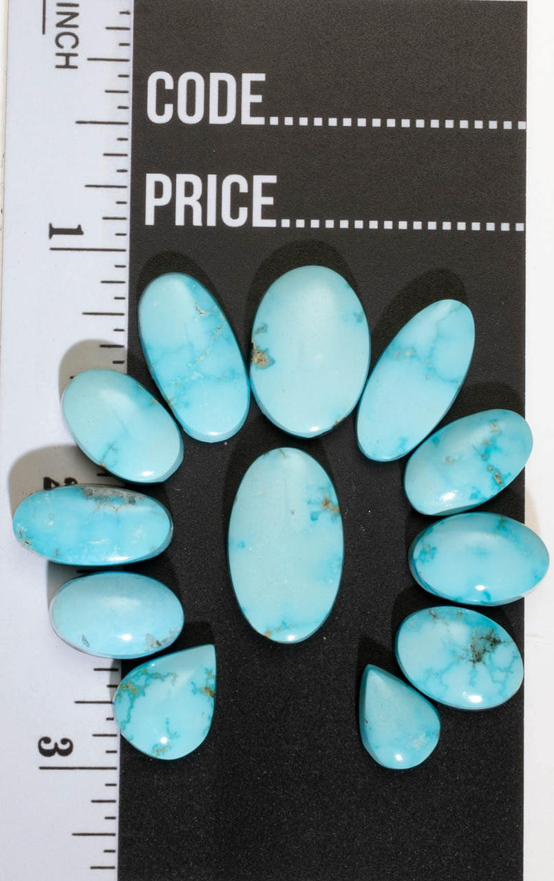 Cabochons Mina Maria Natural Turquoise Set-Sonora,Mexico  NATC20f 