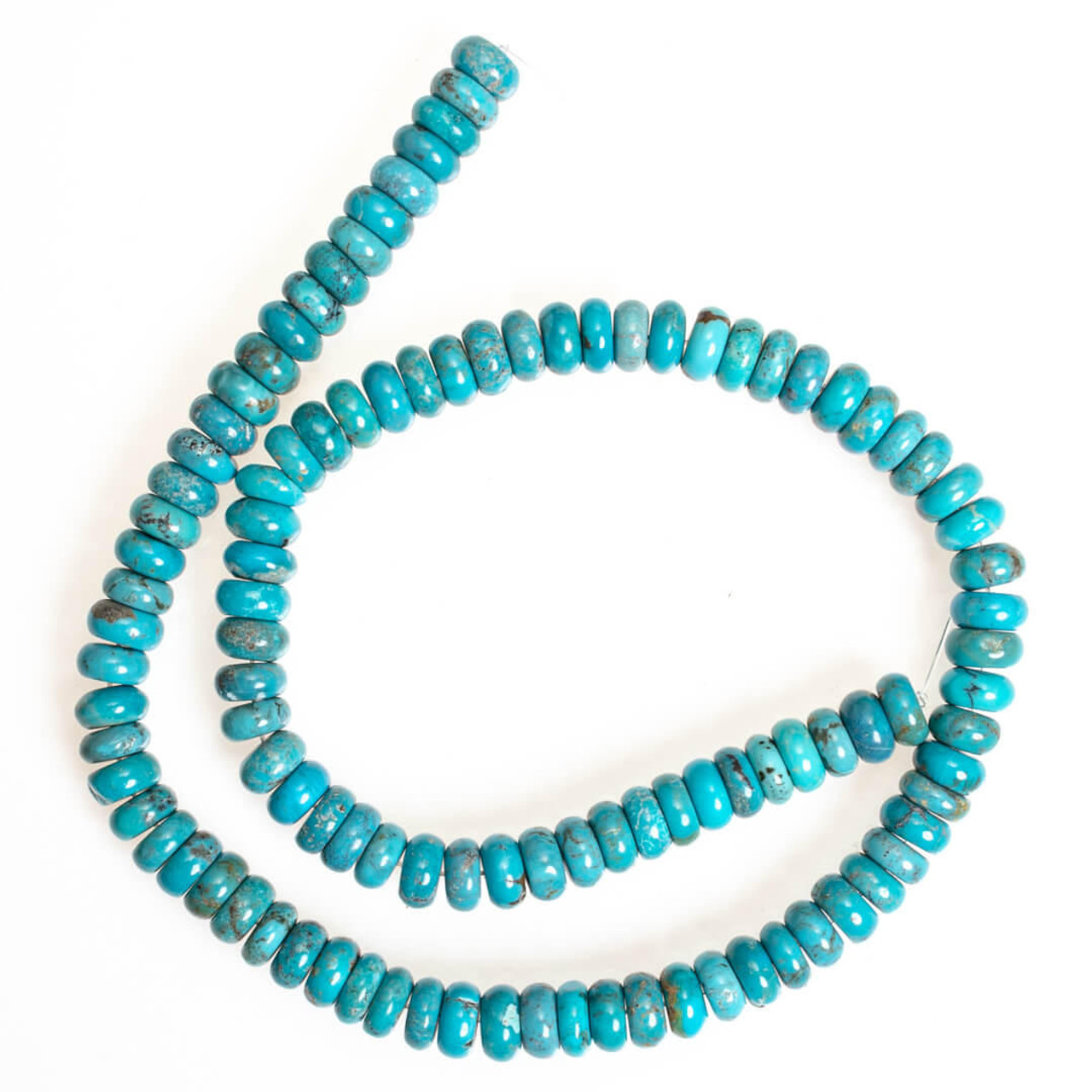 Sonoran Blue Turquoise Nacozari Turquoise(Mexico)8mm Rondells-NTRQ8g 