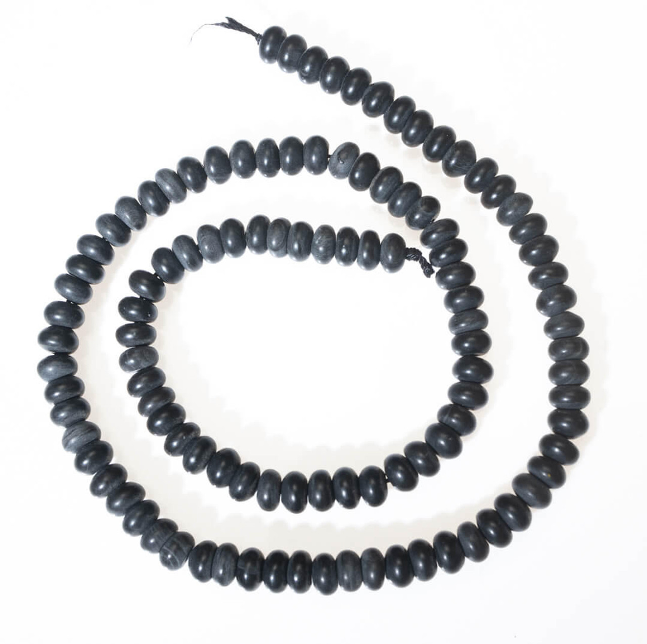 American Beads Black Pipestone(Utah)6mm Rondell BP6 