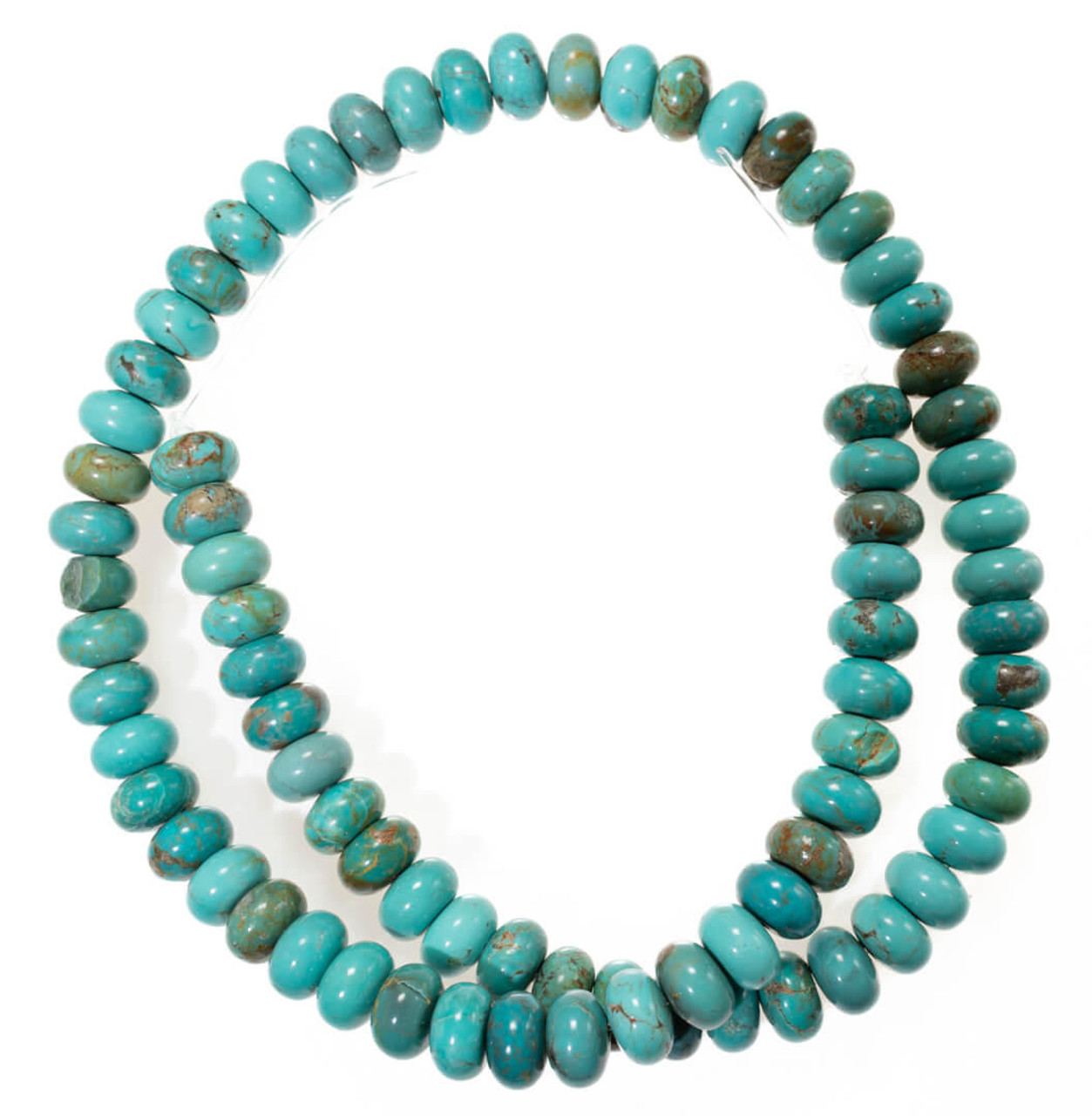 Turquoise Beads Chilean Turquoise 6mm Rondell  CHi10 