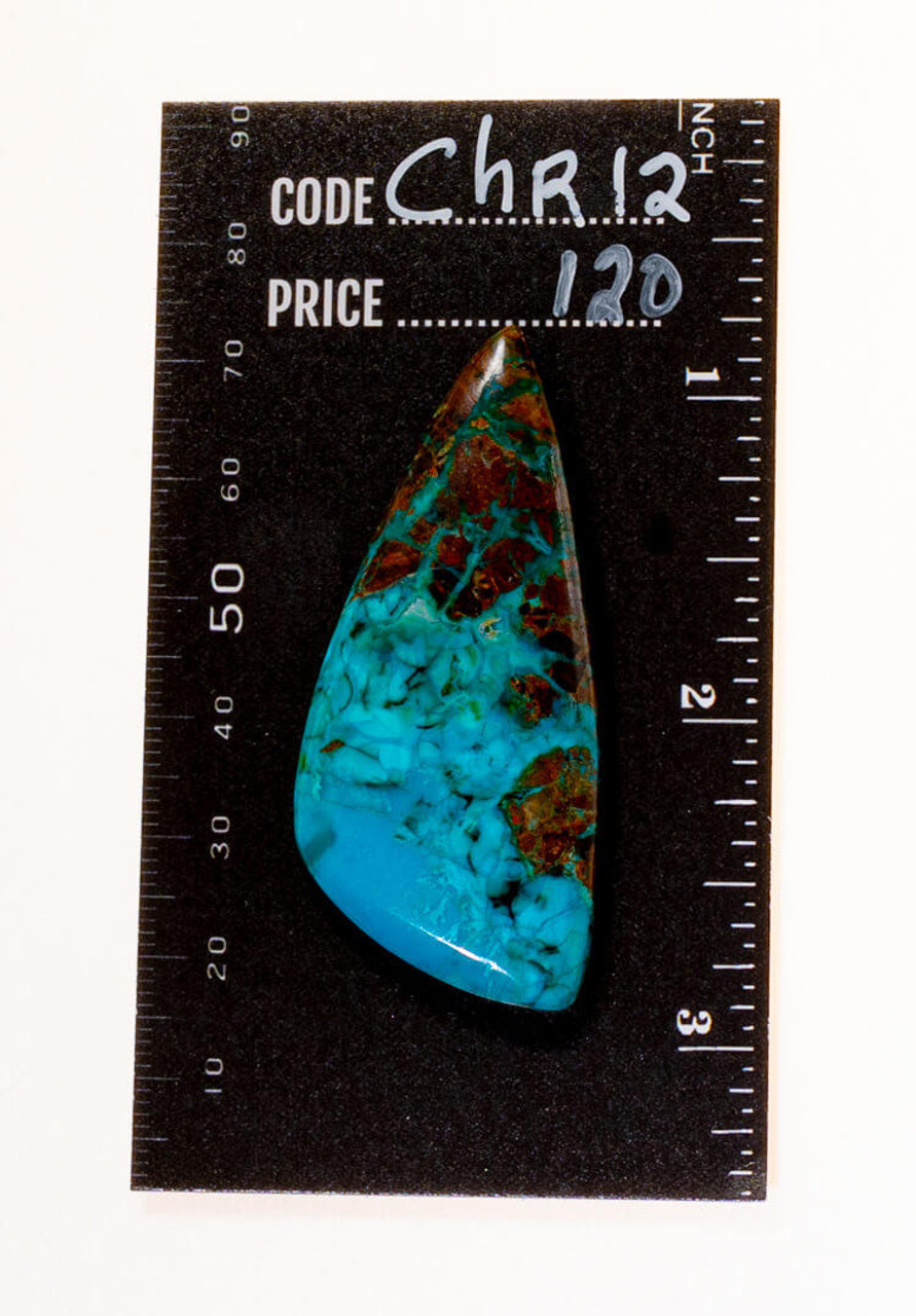 Cabochons Ray Mine Chrysocolla (Arizona) 25X55X7mm CHR12 