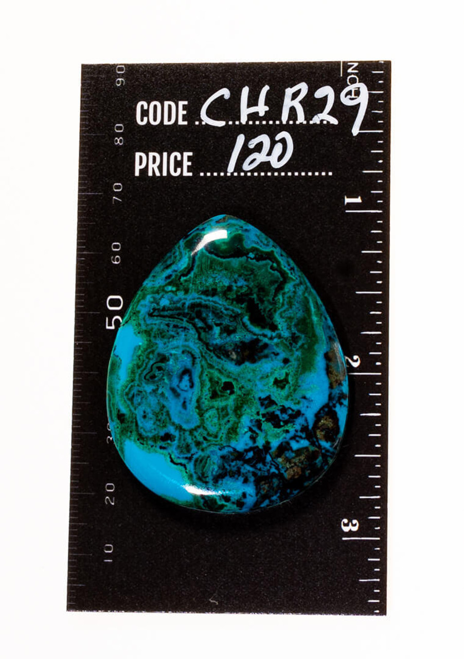 Cabochons Ray Mine Chrysocolla -39mmx48mmx7mm (Arizona) CHR29 