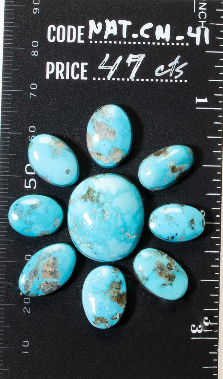 Turquoise Cabochons Campitos Turquoise Set (Natural) -18cts   NATCM-41 