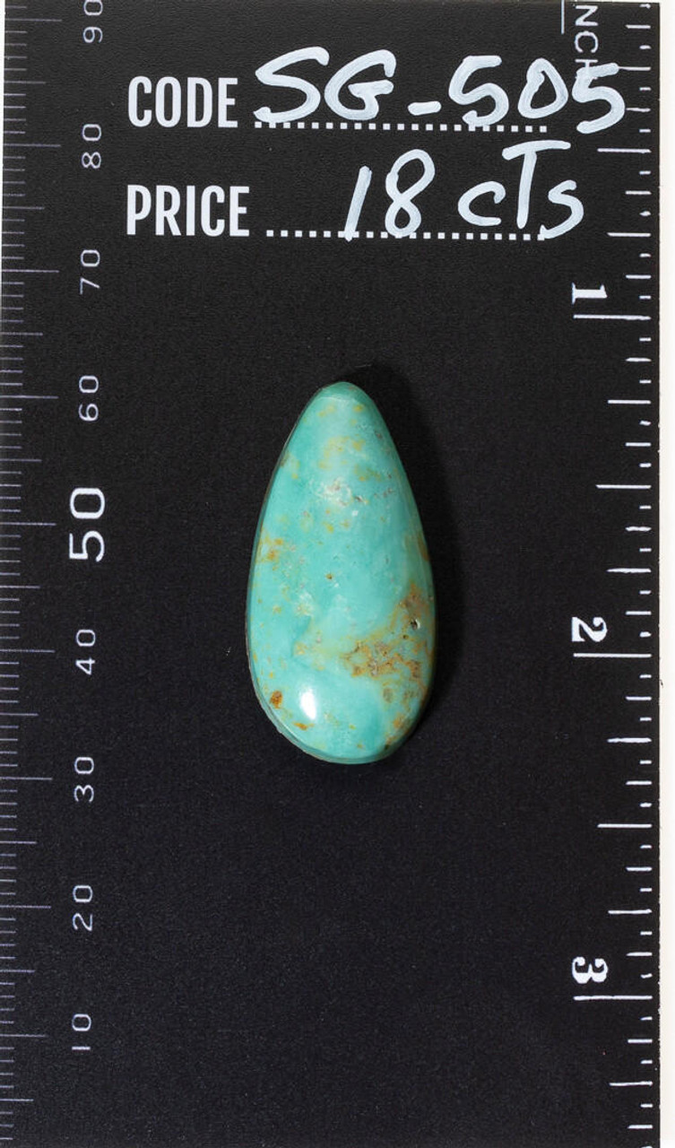 Turquoise Cabochons Sonoran Green Turquoise  15x30mm SG-505 