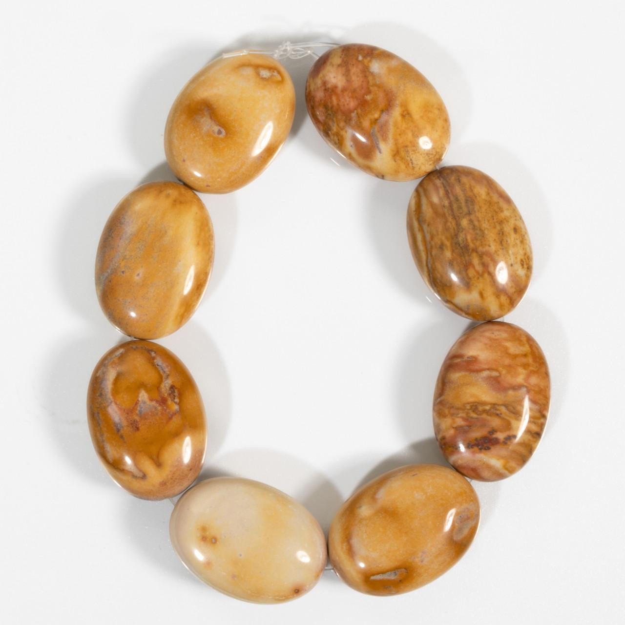 Beads Hidden Valley Jasper(Idaho) Ovals HVJO1 