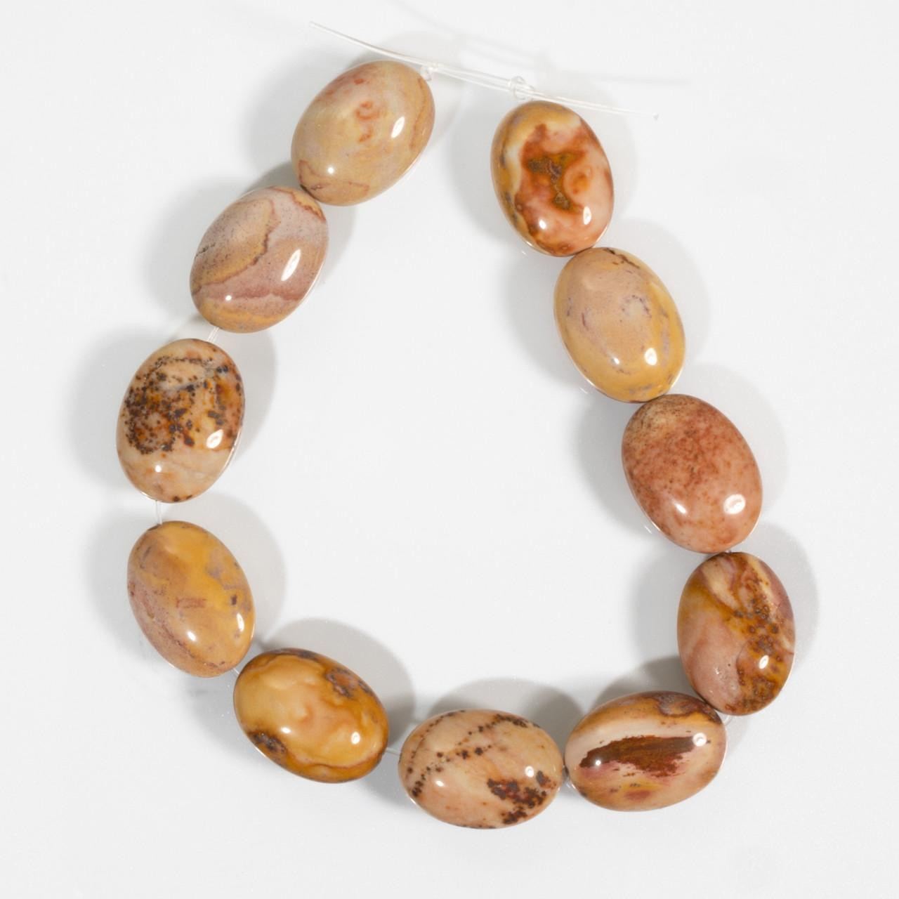 Beads Hidden Valley Jasper(Idaho) 13x18x8 Ovals HVJO3 
