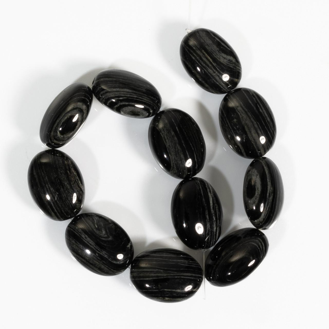Beads Zebra Jasper (Arizona) 15x20 Ovals  ZJ-07 