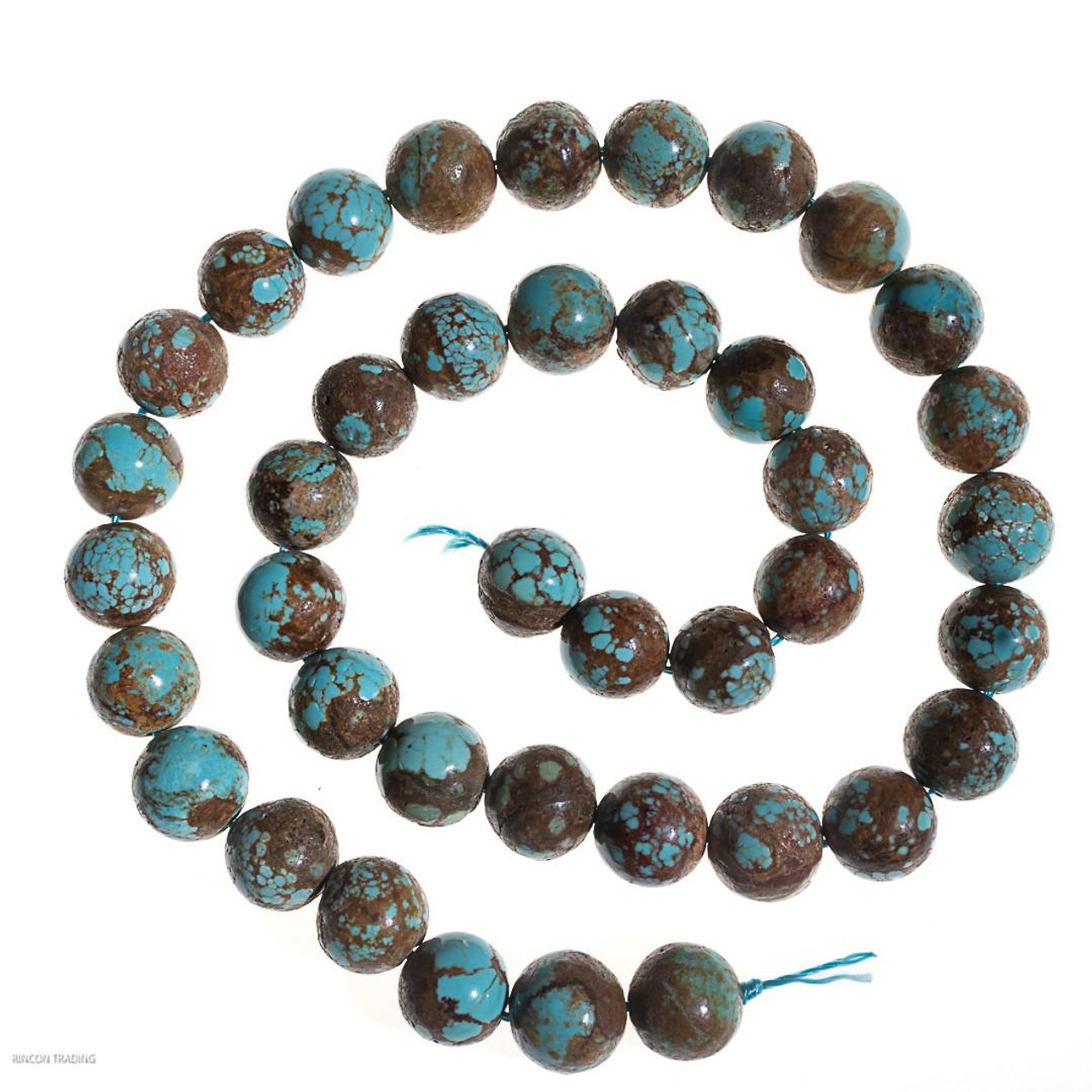 Number Eight Turquoise Number Eight Mine(Nevada) 10mm Rounds NBR10c2 