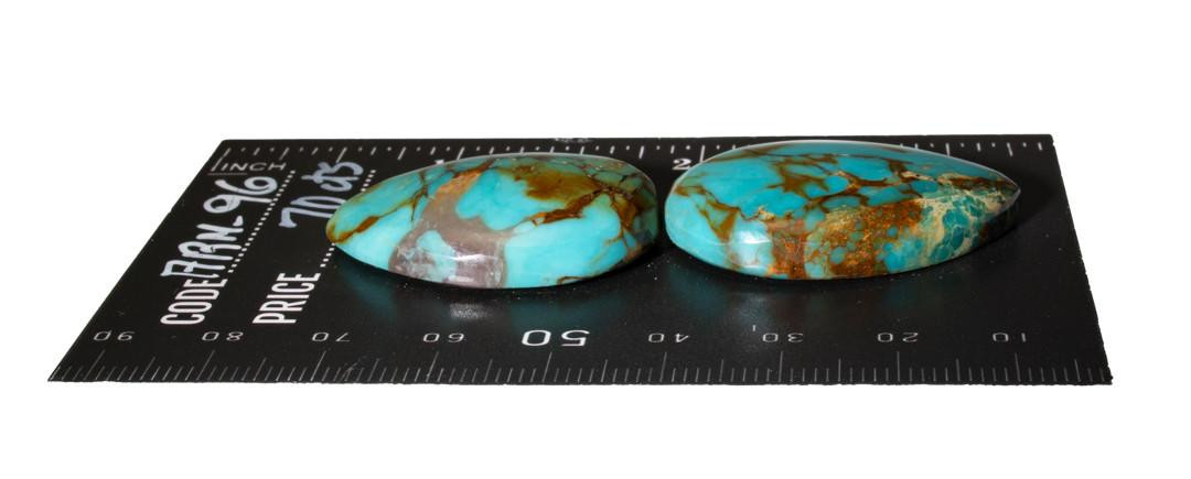 Turquoise Cabochons Armenian Turquoise set(Stabilized) ARM-96   70cts 