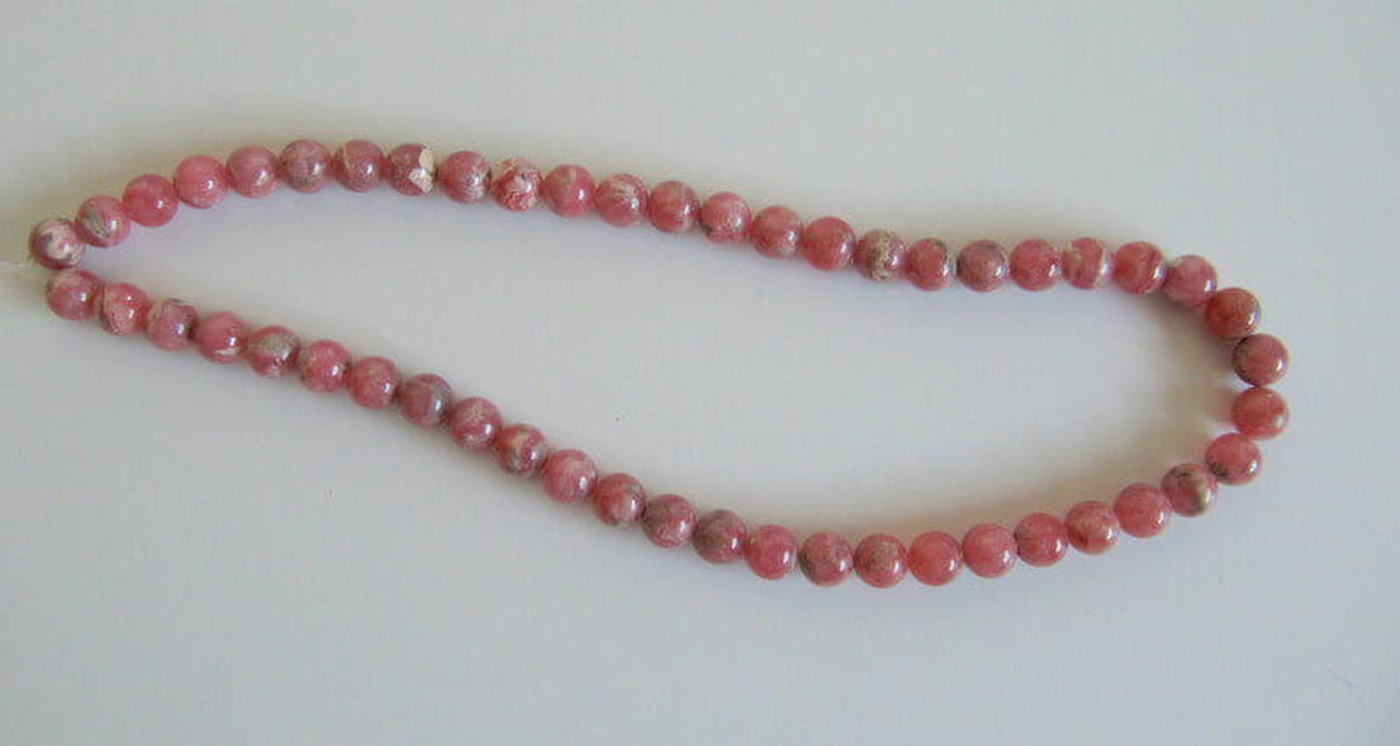 Beads Rhodochrosite(Argentina) 4mm Rounds RH2 