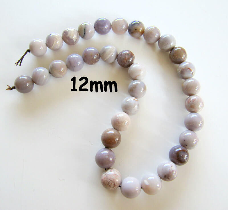  Lavender Agate(Mexico) 12mm Rounds LARD1 