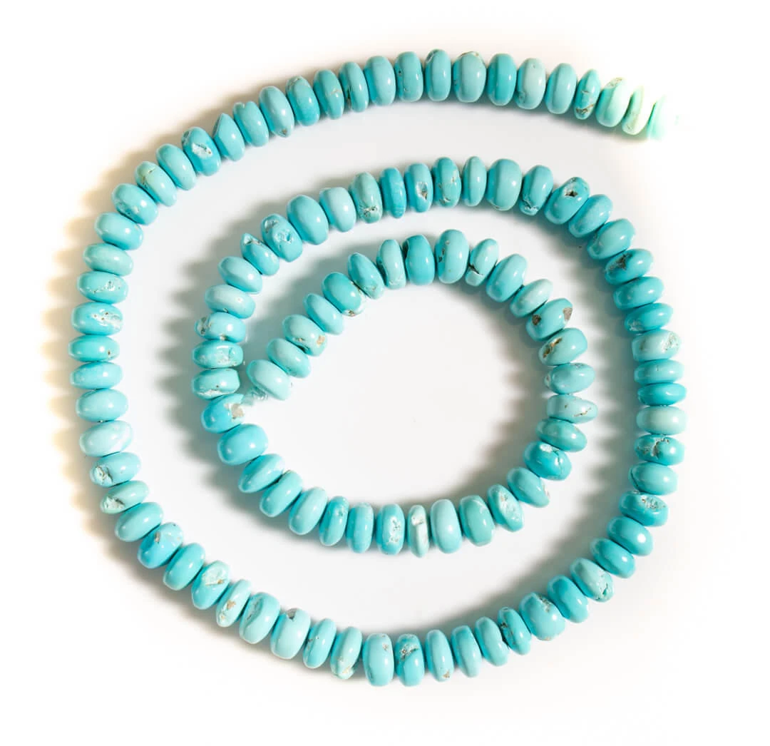 Sleeping Beauty Turquoise Sleeping Beauty Natural - 6mm Rondell SBN605 
