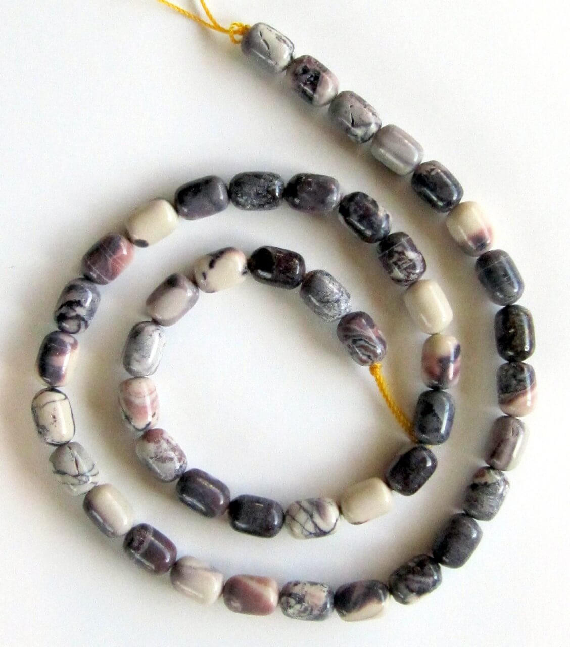  Porcelain Jasper(Mexico) 6x8mm Barrels PJM 