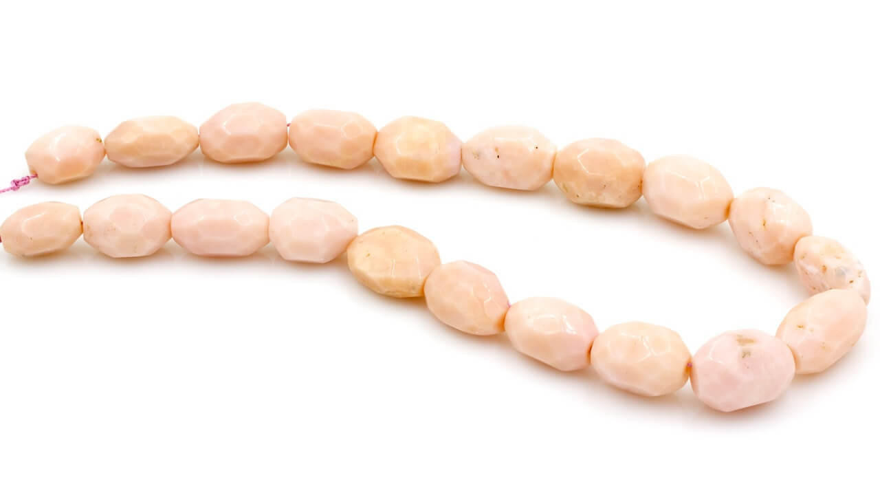 Beads Pink Opal(Peru) Faceted Nuggets  PON 