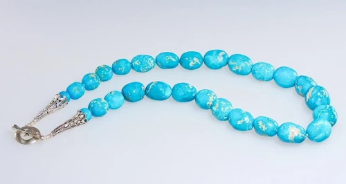Sleeping Beauty Turquoise Sleeping Beauty Necklace w/SS Clasp (SBR6-202) 