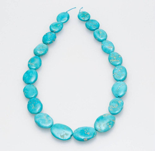  Sleeping Beauty Turquoise Flat Ovals - SBFL33c 