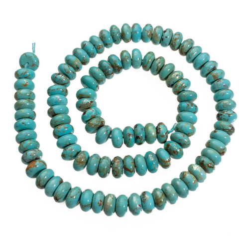 Beads Baja Turquoise(Mexico) 8mm Rondell  BT1d 