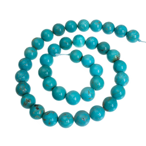 Turquoise Beads Campitos Turquoise(Mexico) 10mm Round CTR10a 