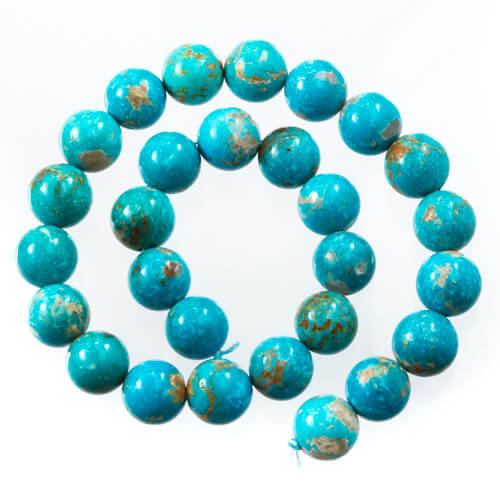 Beads Sonoran Blue Turquoise(Mexico) 14mm -NTR14b 