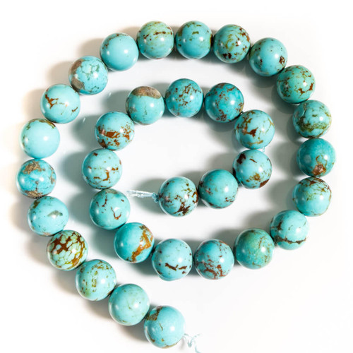 Turquoise Beads Sonoran Blue Turquoise(Mexico) 12mm -NTR12g 