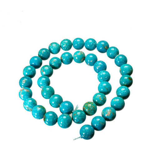 Turquoise Beads Sonoran Blue Turquoise(Mexico)10mm Rounds-NTR10e 
