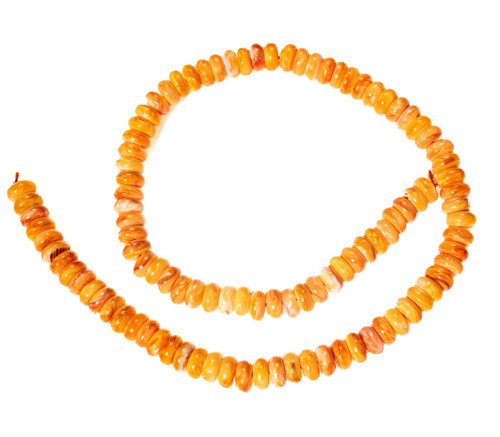 Beads  Spiny Oyster 8mm Rondells Orange( Baja Mexico) SPR8d 