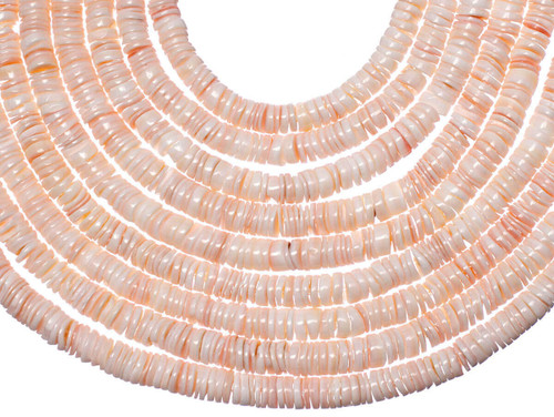 Beads Pink Luanos Shell Heishi( Philippines) 5mm  RLH 