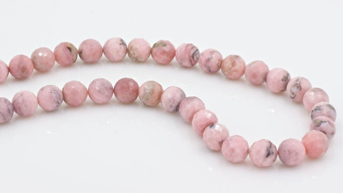  Pink Opal(Peru) 12mm Faceted Rounds- POFR12a 