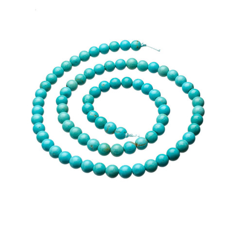 Turquoise Beads Campitos Turquoise(Mexico) 5mm Round CTR5a 