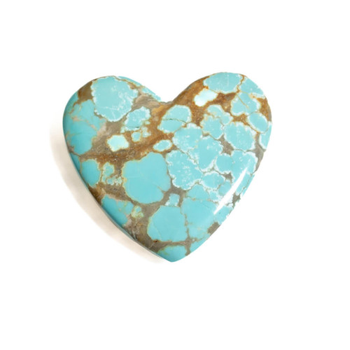 Hearts Number Eight Turquoise Heart - 38x36x5mm  N8H2S 