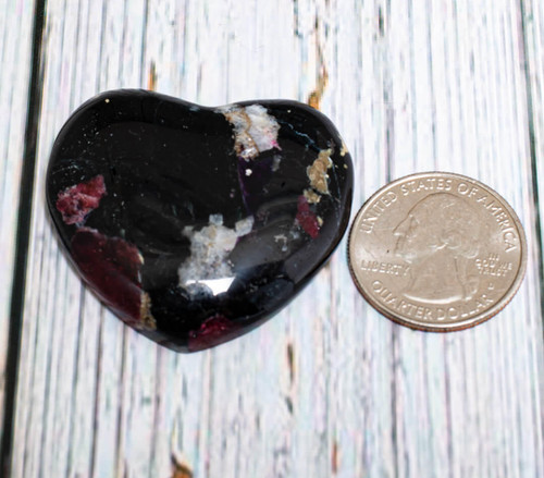 Cabochons Eudialyte Heart (Canada) 38x42x9mm  EH3 