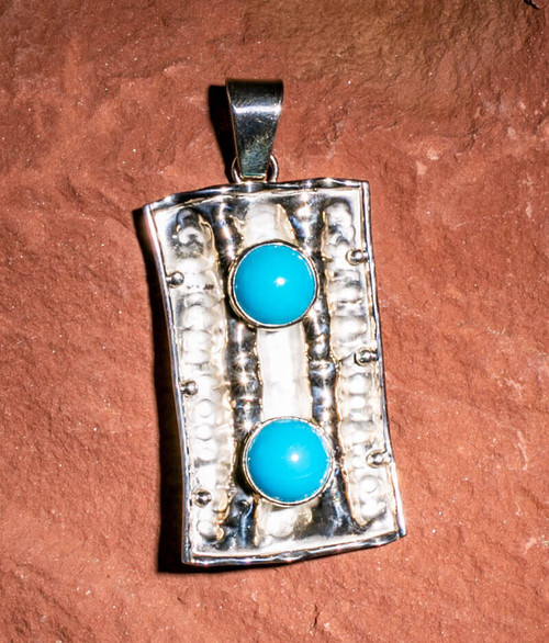 Sleeping Beauty Turquoise Sleeping Beauty  & Sterling Silver Pendant SBP4 