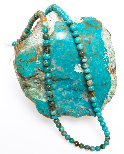 Sonoran Blue Turquoise(Mexico) 4mm Rounds SBR4b1