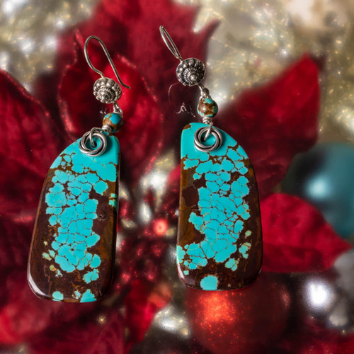 Turquoise Jewelry Number Eight Turquoise Earrings  N8TE 