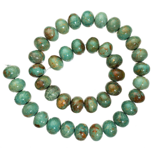 Beads Baja Turquoise(Mexico) 12mm Rondell  BT12c 