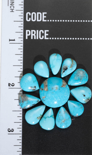 Cabochons Mina Maria Natural Turquoise Set-Sonora,Mexico  NATC20j 