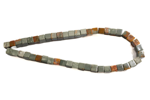 Beads Rocky Butte Jasper  (Oregon) 8.5mm Cube  RBGS5 