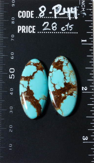 Turquoise Cabochons Number Eight Turquoise Nevada Set -28 cts   8-P-44 