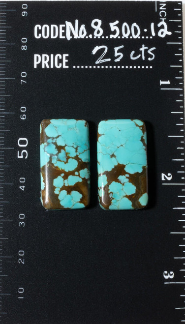 Turquoise Cabochons Number Eight Turquoise Nevada Set -25 cts   8-500-12 